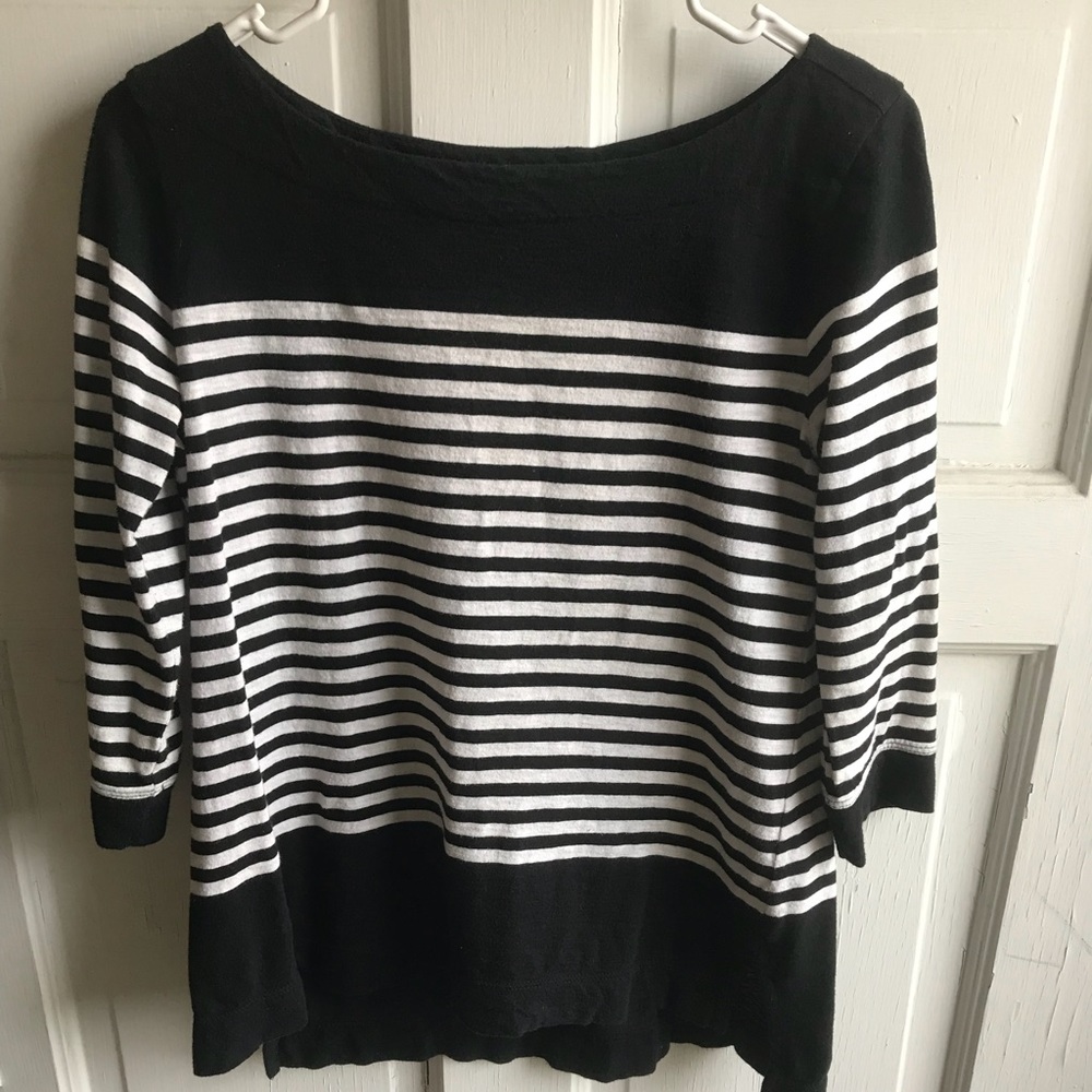 Loft striped boat neck shirt